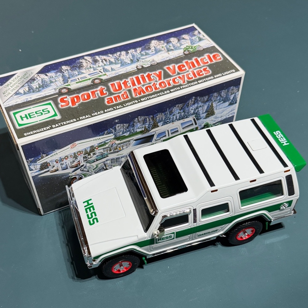 HESS White & Green Sport Utility Vehicle Toy